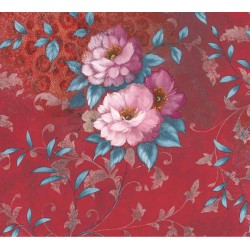 Nappe 140x140 toile cirée BigFlower kaki entretien éponge OekoTex